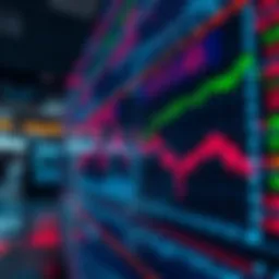 A digital screen displaying stock market data with fluctuating graphs, representing automated arbitrage systems during volatile market conditions.