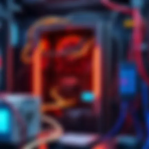 A well-arranged Avalon Q mining rig with cables and power supply optimized for efficiency and profitability, highlighting free electricity usage.