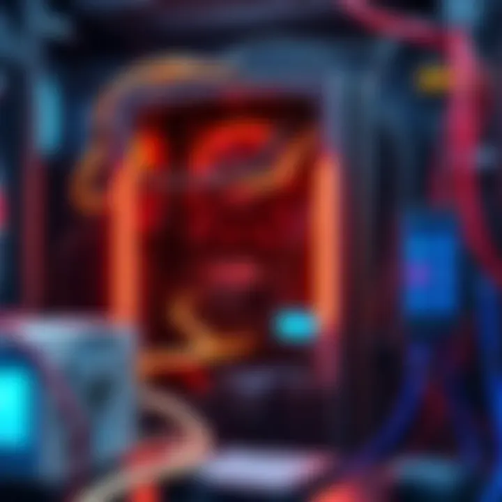 A well-arranged Avalon Q mining rig with cables and power supply optimized for efficiency and profitability, highlighting free electricity usage.