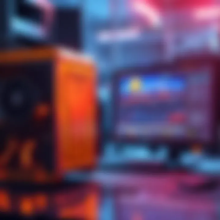 Avalon 3 mining unit next to a computer screen displaying mining metrics and symbol compatibility issues