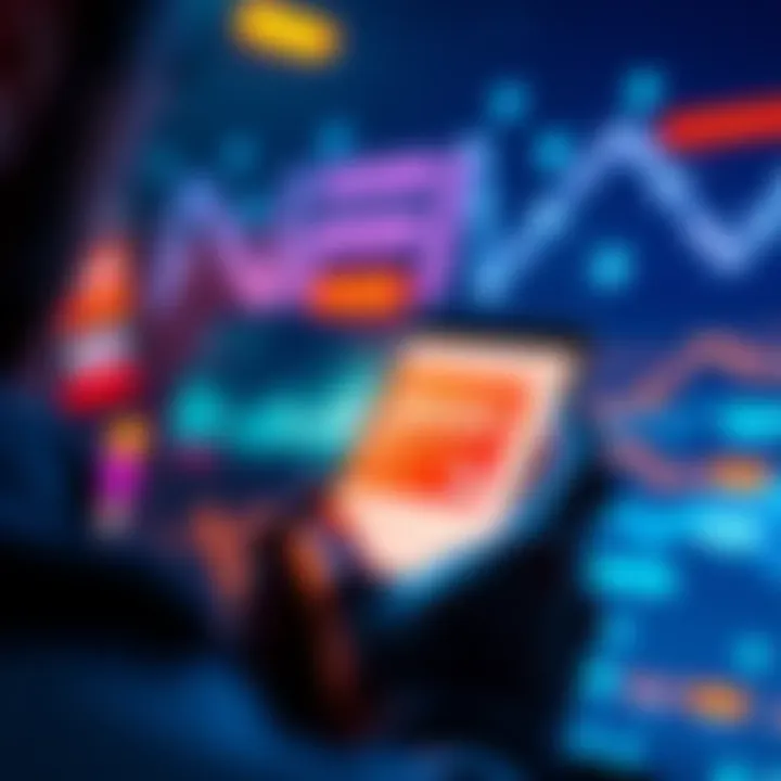 A user reviewing the AVAX card on a smartphone with a sleek digital design background