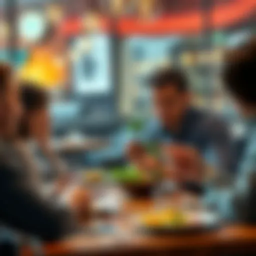 Investor looking embarrassed as his card declines at a restaurant table during lunch with future in-laws