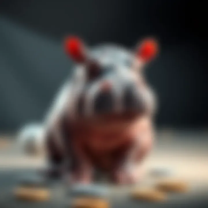 Adorable baby pygmy hippo representing $Jellybean coin