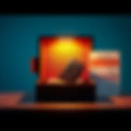 A backup wallet inside its sealed box with a decision-making chart beside it, highlighting battery conservation and usage options.