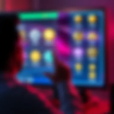 Badge Upgrade Decision A person contemplating badge upgrades while looking at computer screen with badge icons