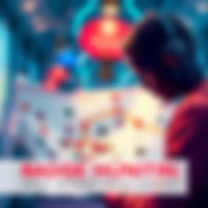 A person examining a map with badges displayed, planning their route across different cities