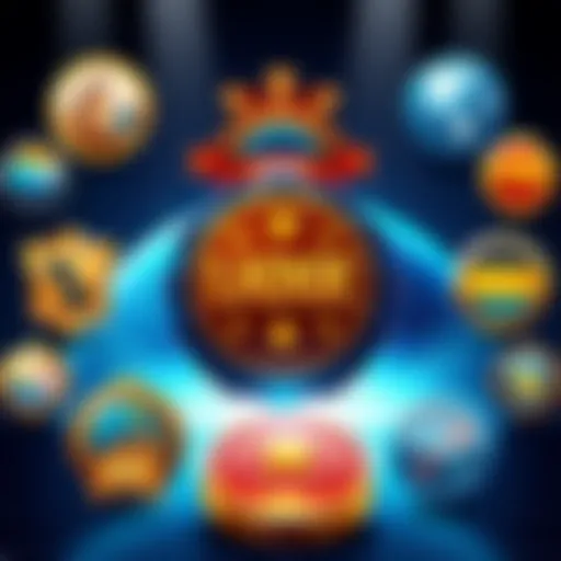 Illustration showing city, state, and country badges merging into one combined badge category