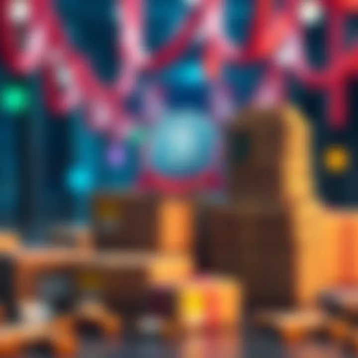 A badge symbol with parcels stacked beside it, representing badge requirements.