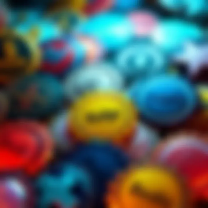 A collection of colorful badges representing achievements and benefits, symbolizing enhanced user experience and profit growth.