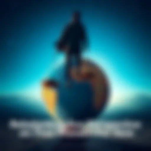 A person standing on a globe, adjusting a scale that represents balance, symbolizing the need for perspective change in society.