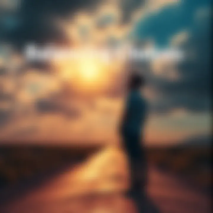 A person stands at a crossroads, contemplating different paths with a thoughtful expression.