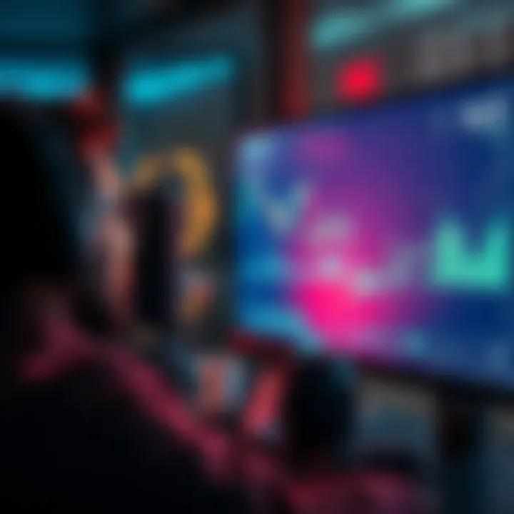 A trader analyzing price charts on a computer screen with low fees and liquidity options displayed