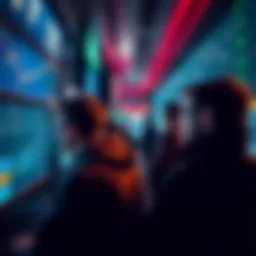 Bank Run Impact on BCH and XMR People looking worried while monitoring BCH and XMR charts on screens during a bank run