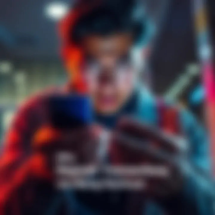 A frustrated person looking at their phone, showing a declined deposit message on the screen.