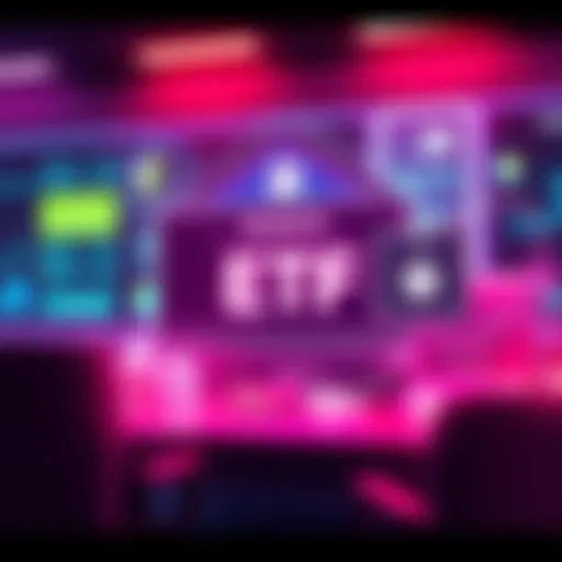 A graphic showing banking advancements and a representation of the Cronos ETF submission process