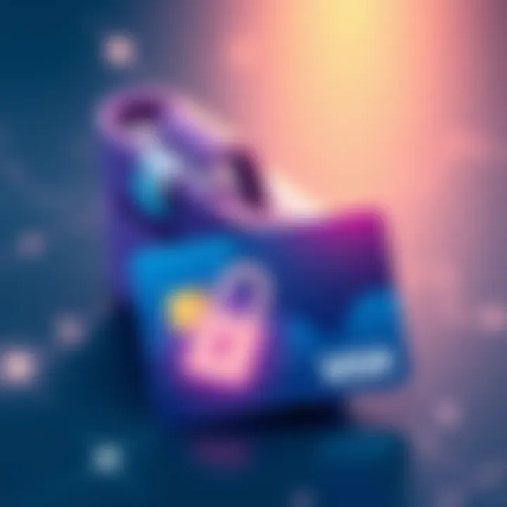 Illustration of a digital wallet linked to a Visa card with a secure lock symbol, representing safe decentralized finance options