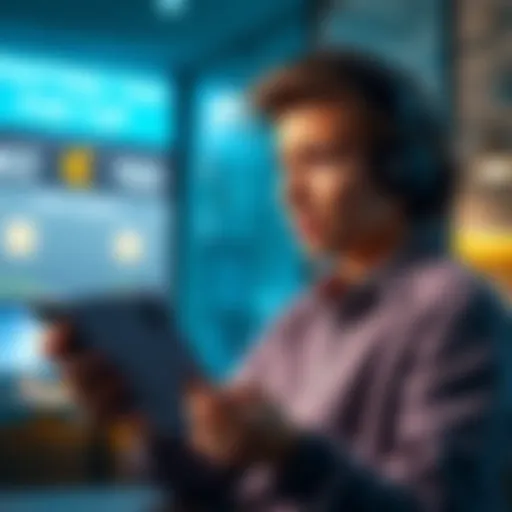 A concerned person looks at their bank statement, worried about a payment issue, with a phone in hand ready to call their bank for help.