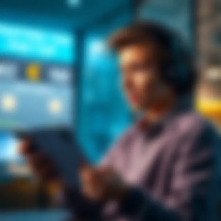 A concerned person looks at their bank statement, worried about a payment issue, with a phone in hand ready to call their bank for help.