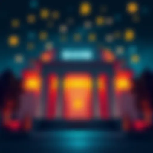 Banks and Cryptocurrency A bank building with cryptocurrency symbols overlaying it, symbolizing the relationship between traditional finance and crypto.