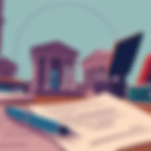 Illustration of banks sending letters to CEOs regarding the CLARITY Act and stablecoin yields, with a pen and paper on a desk