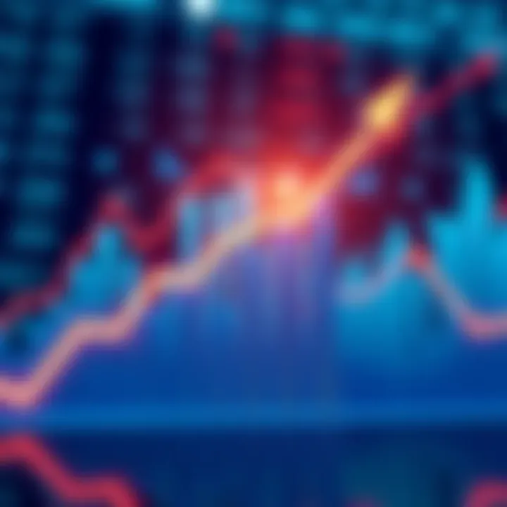A graph showing an upward trend in interest rates with financial symbols in the background.
