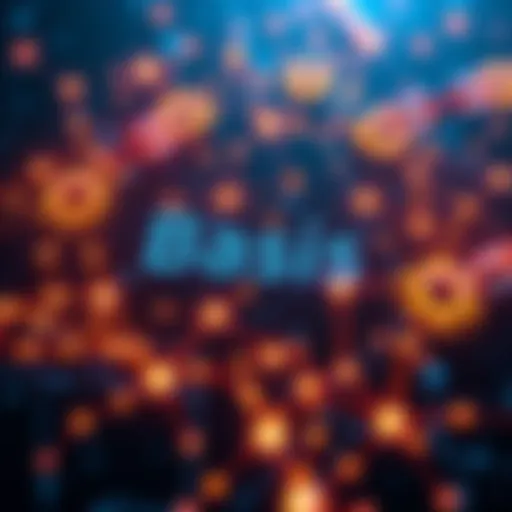 Visualization of the Basis on-chain reserve model boosting offchain protocols with interconnected graphs and data flow