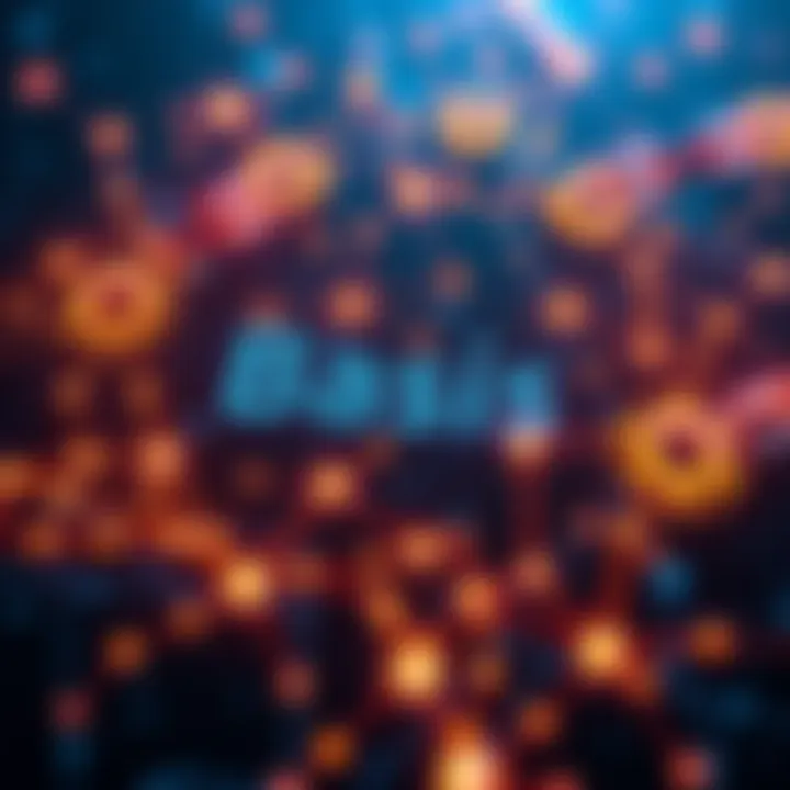 Visualization of the Basis on-chain reserve model boosting offchain protocols with interconnected graphs and data flow