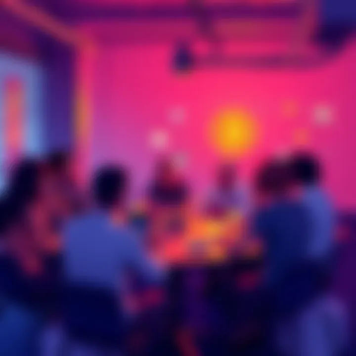 A group of people gathered around a table discussing cryptocurrency and sharing ideas about BCH.