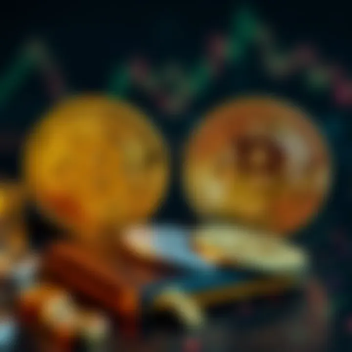 A side-by-side comparison of Bitcoin Cash (BCH) and Bitcoin (BTC) logos with a wallet illustrating crypto transactions.