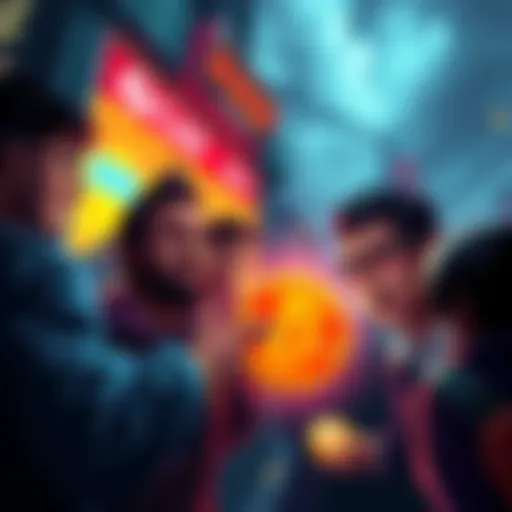 A group of people withdrawing cryptocurrency from an exchange with determination, symbolizing the BCH bank run initiative.