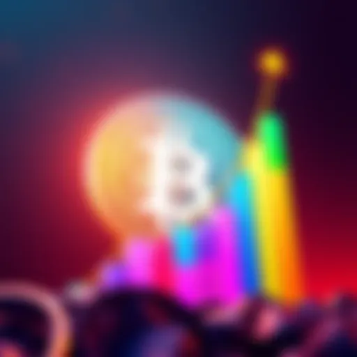 The BCH cryptocurrency symbol is shown alongside a colorful upward growth chart, representing its rising popularity and market trends in 2025.
