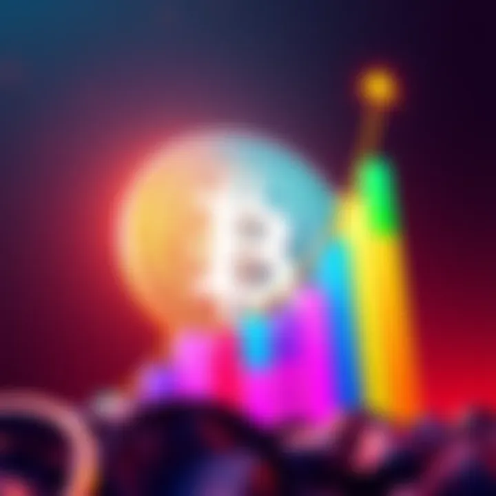 The BCH cryptocurrency symbol is shown alongside a colorful upward growth chart, representing its rising popularity and market trends in 2025.