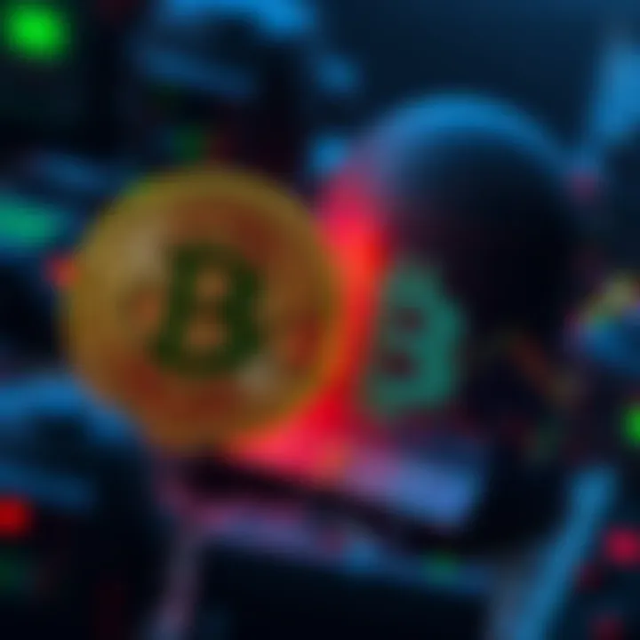 Bitcoin Cash vs Bitcoin: The Ongoing Struggle A visual representation of Bitcoin Cash facing off against Bitcoin, highlighting the contrast in their market trajectories.