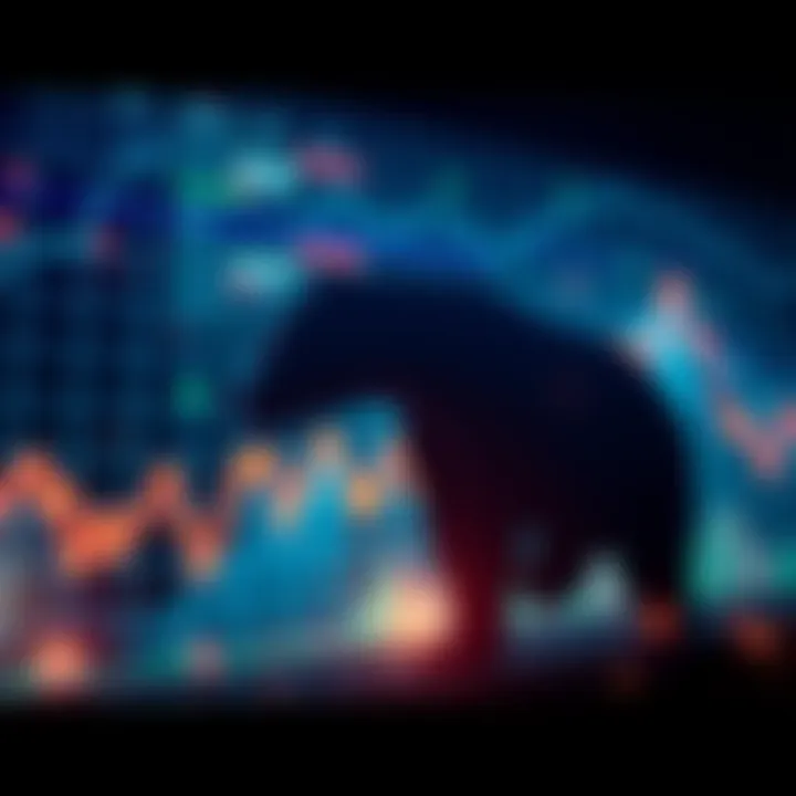 Bear Market Alert Graph showing a downward trend in stock prices with a bear symbol representing market decline