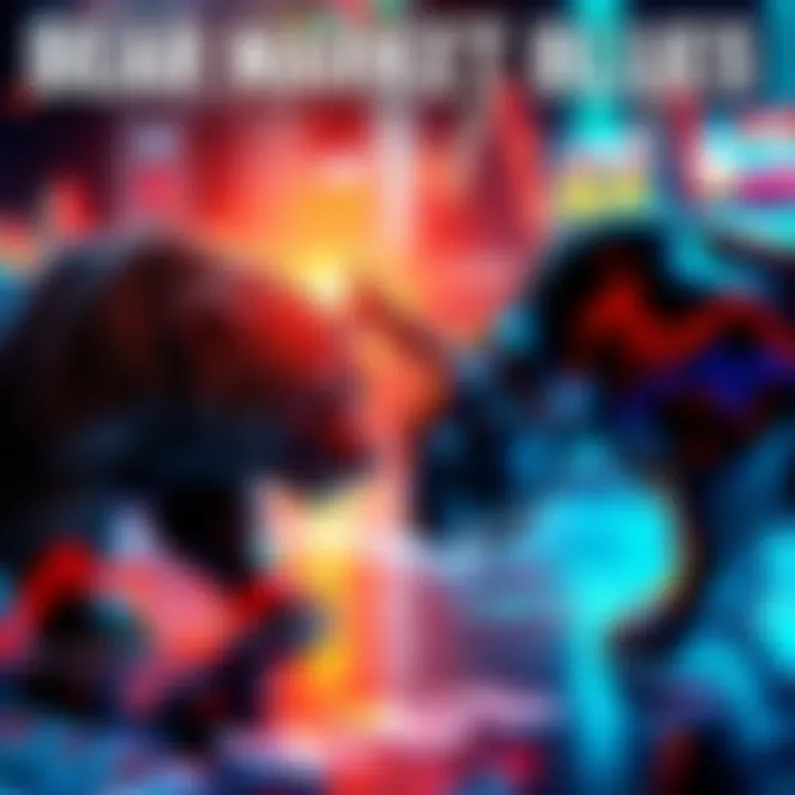 Bear and bull icons representing market volatility