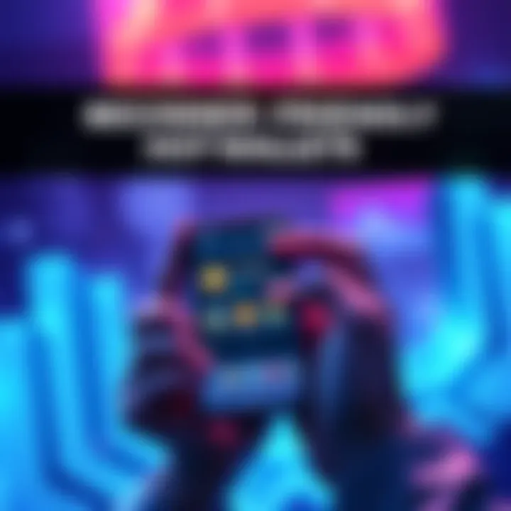 A person holding a smartphone displaying a hot wallet app with cryptocurrency icons on the screen