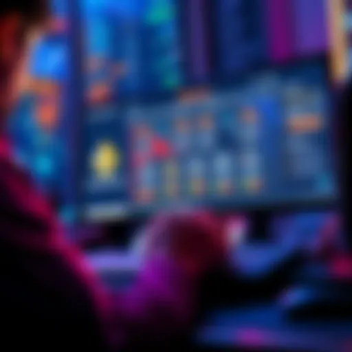 A person using a computer to purchase Monero cryptocurrency with a wallet interface on the screen