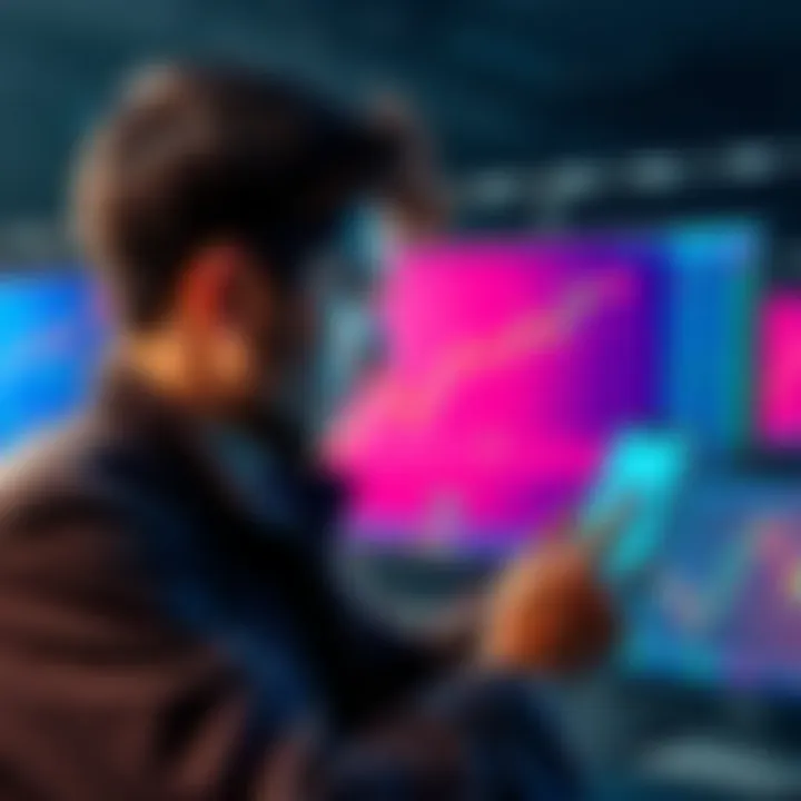 Trading with $100 A beginner trader looks at charts showing spot and futures trading options with a $100 investment