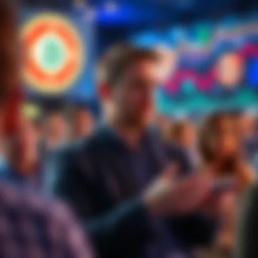 Ben Cowen presenting key indicators for potential altseason in front of an audience.