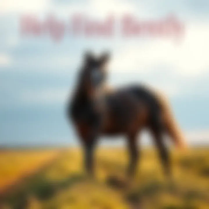 Help Find Bently the Horse A dark bay horse with a grumpy look standing in a field, looking for his owner, Andy.