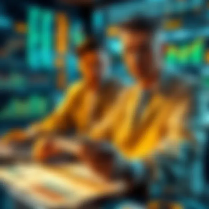 A financial analyst reviewing data on SharpLink and Ethereum treasury with charts and graphs