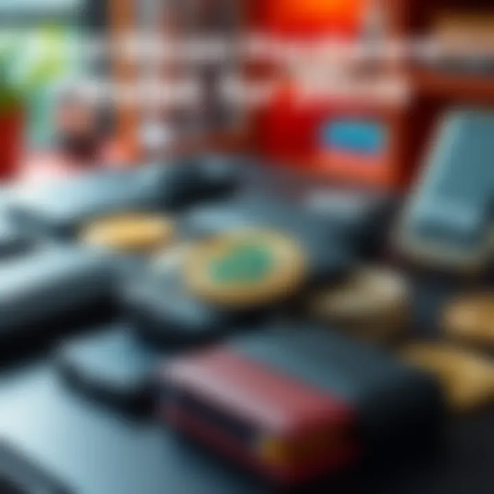 Various Bitcoin hardware wallets displayed on a table with a focus on Blockstream Jade