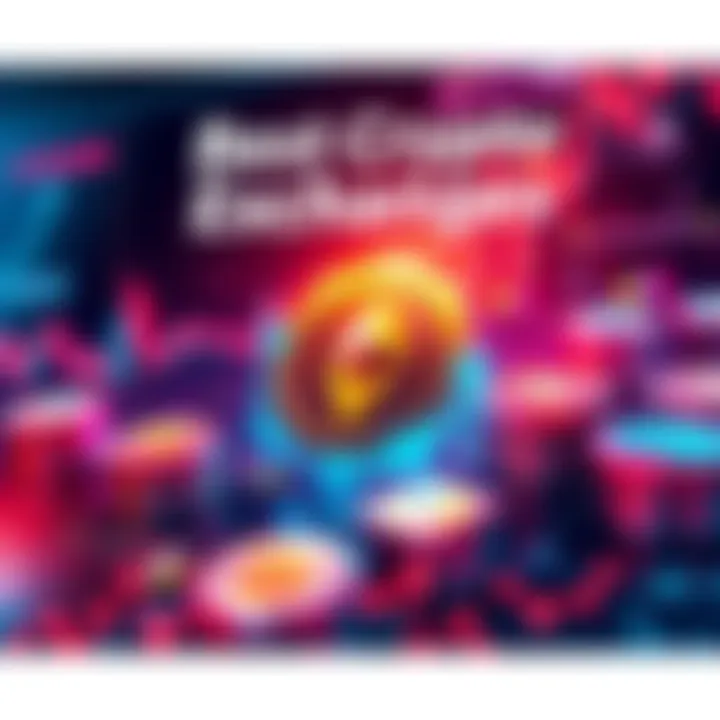 A graphic showing top crypto exchanges with Ethereum and stablecoin icons