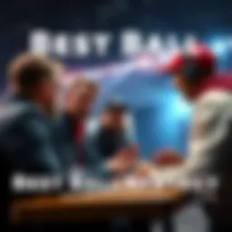 A group of people discussing player picks for a fantasy football best ball draft