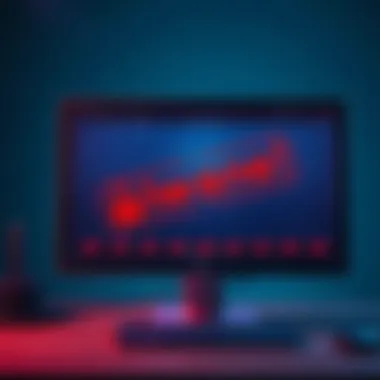 A warning graphic showing a fake Ledger Wallet app on a computer screen, with a lock symbol and a caution sign to highlight the scam