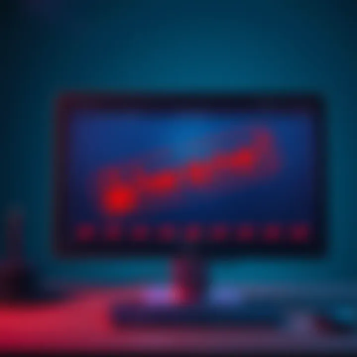 A warning graphic showing a fake Ledger Wallet app on a computer screen, with a lock symbol and a caution sign to highlight the scam