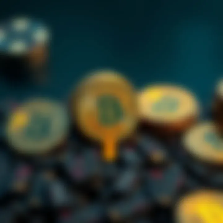 A graphic showing Bitcoin coins with an arrow pointing downward, representing Bhutan's recent sale due to portfolio losses.