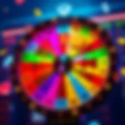 Bid tokens for spinning wheel game Colorful spinning wheel with bid tokens and diamonds around it, showing a new strategy for enhancing gameplay.