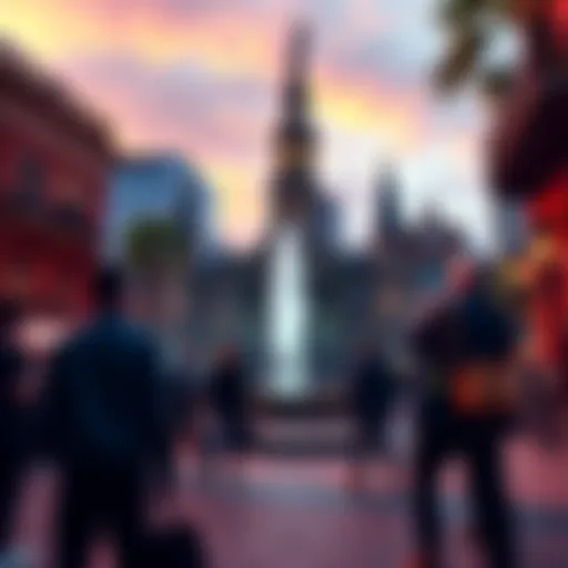 People participating in a bidding event at Jackson Square, showcasing the landmark and gathering interest from potential bidders.