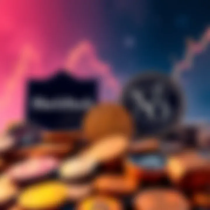 BlackRock and Citadel logos above cryptocurrency symbols, showing their influence on crypto investments